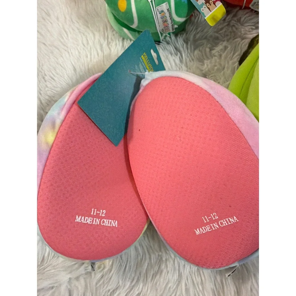 Kellytoy Squishmallows Slippers Kids Size 11-12 Holiday Christmas Squishmallow
